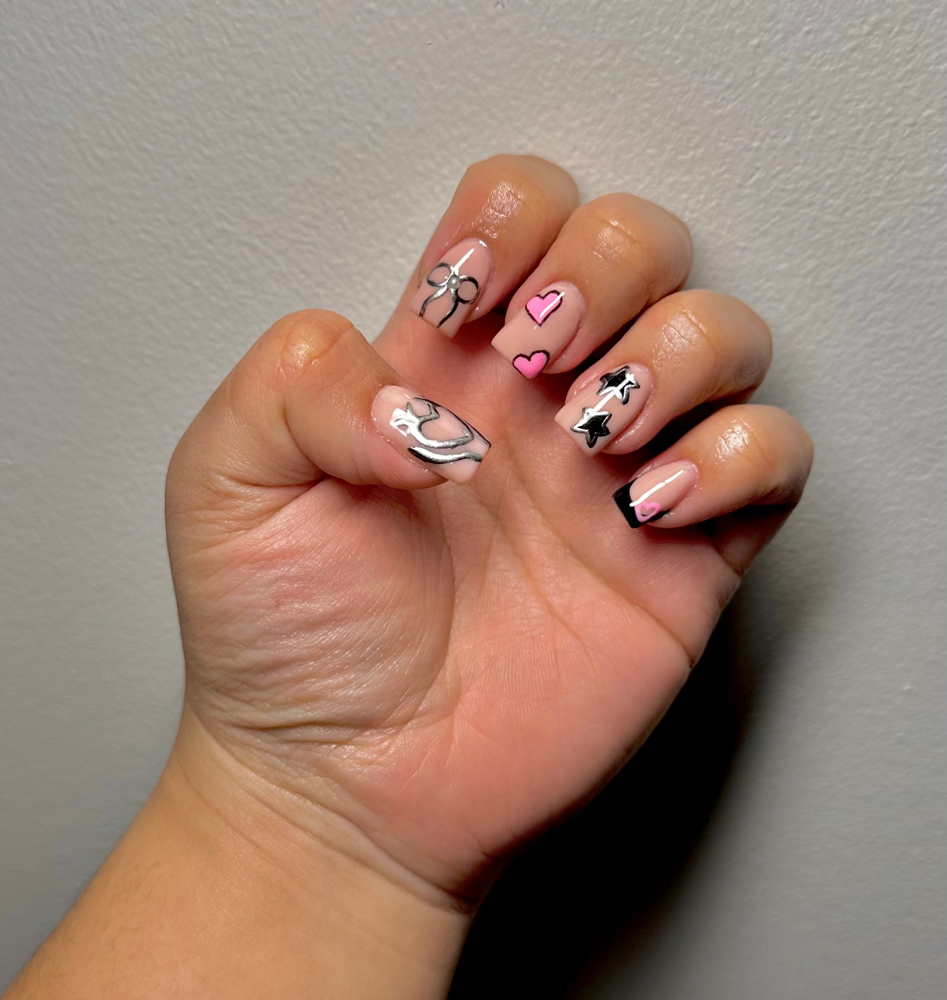 Full Acrylic Short Set