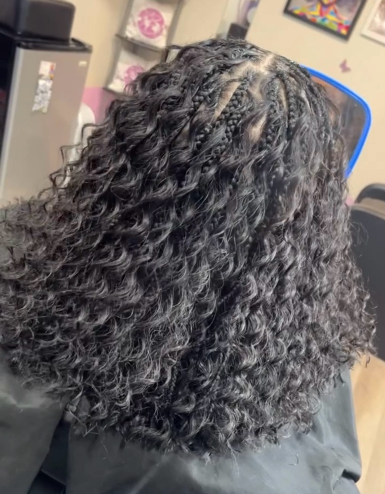 Medium Knotless Boho Bob(Human) at Blissfully Braiding Beauty Bar in Overland Park, KS