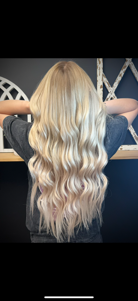 Hand tied extension installation at Deep Roots LLC. in Kingwood, WV