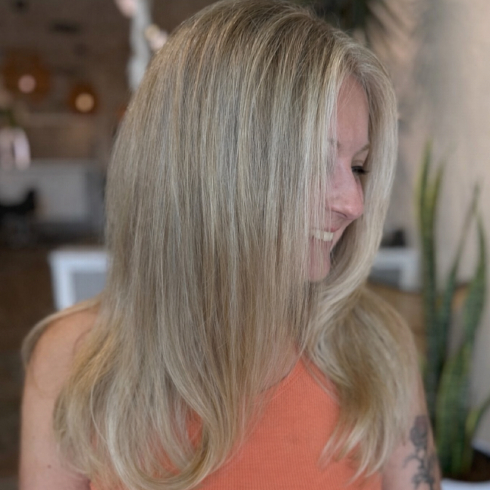 Dimensional Partial Blonding at Kristin Sharma l Blonding Specialist & Luxury Hairstylist in Vero Beach, FL