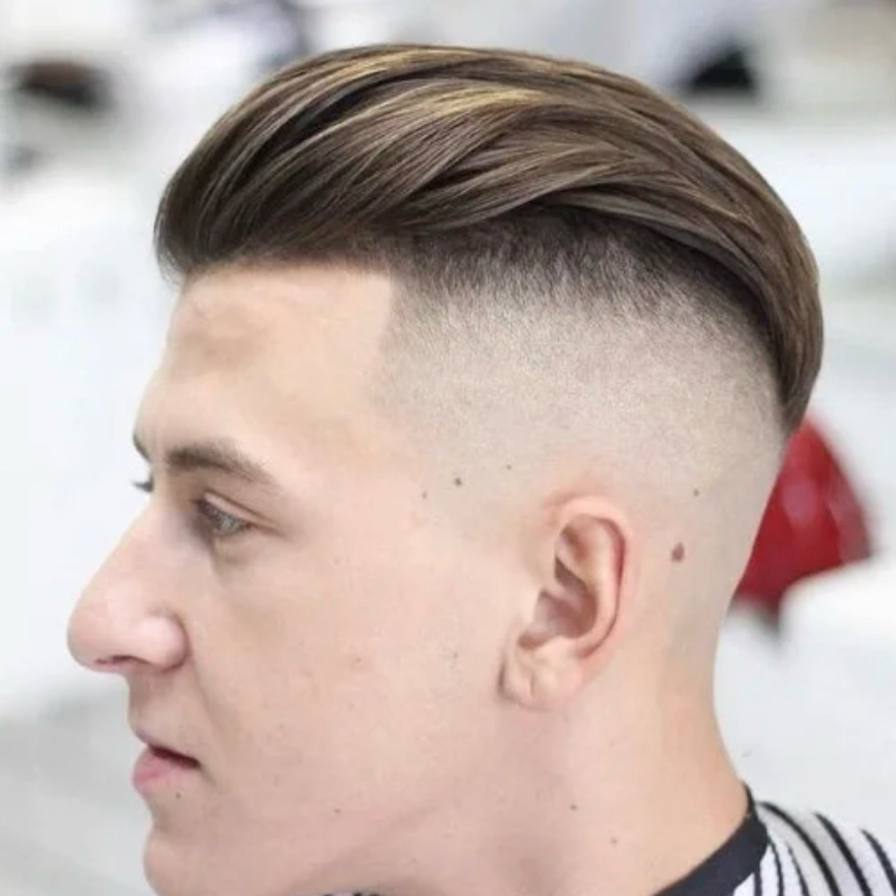 Slicked Back Undercut at Ruffini’s Barbershop in West Grove, PA