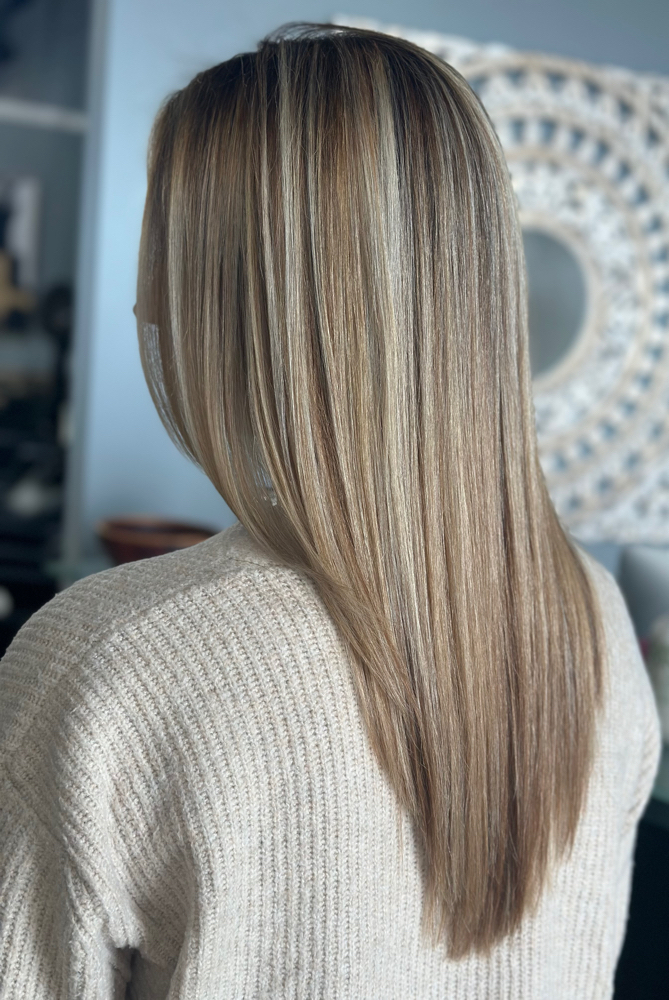 Highlight + Glaze + Blowdry