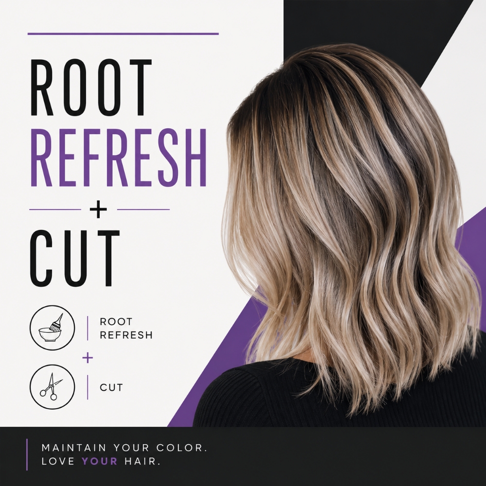 Root Refresh + Cut at TEXTURE SALON in HAVERHILL, MA