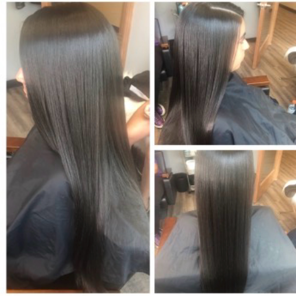 Natural Hair Flat Iron Straight at Serendipity Salon in Owings Mills, MD
