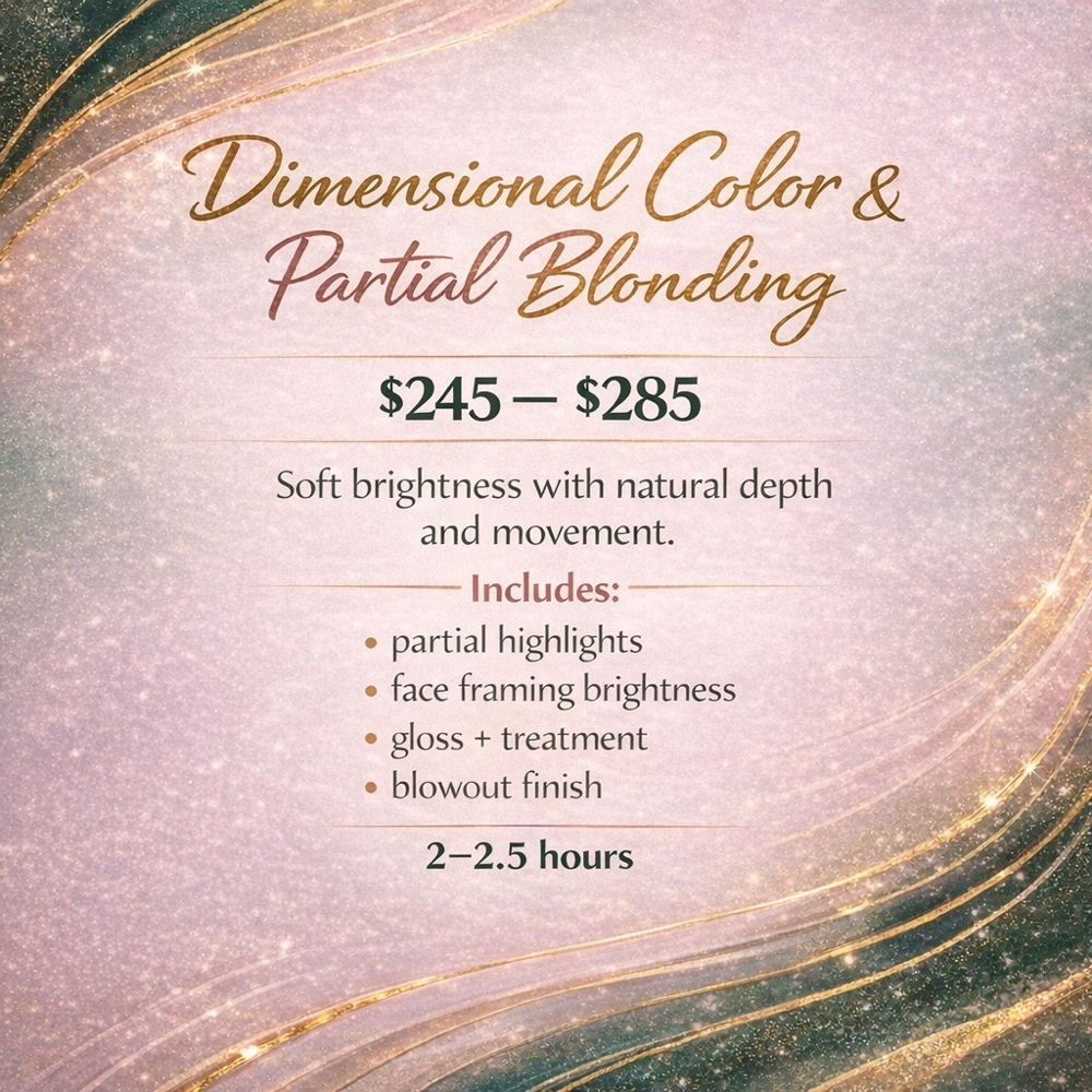 Dimensional Color/Partial blonding at Creative Chemistry Salon in Katy, TX