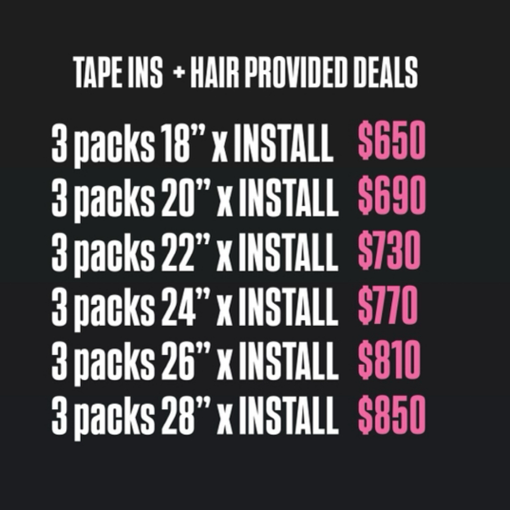 TAPE INS + HAIR PROVIDED at HairbyNeah in Phoenix, AZ