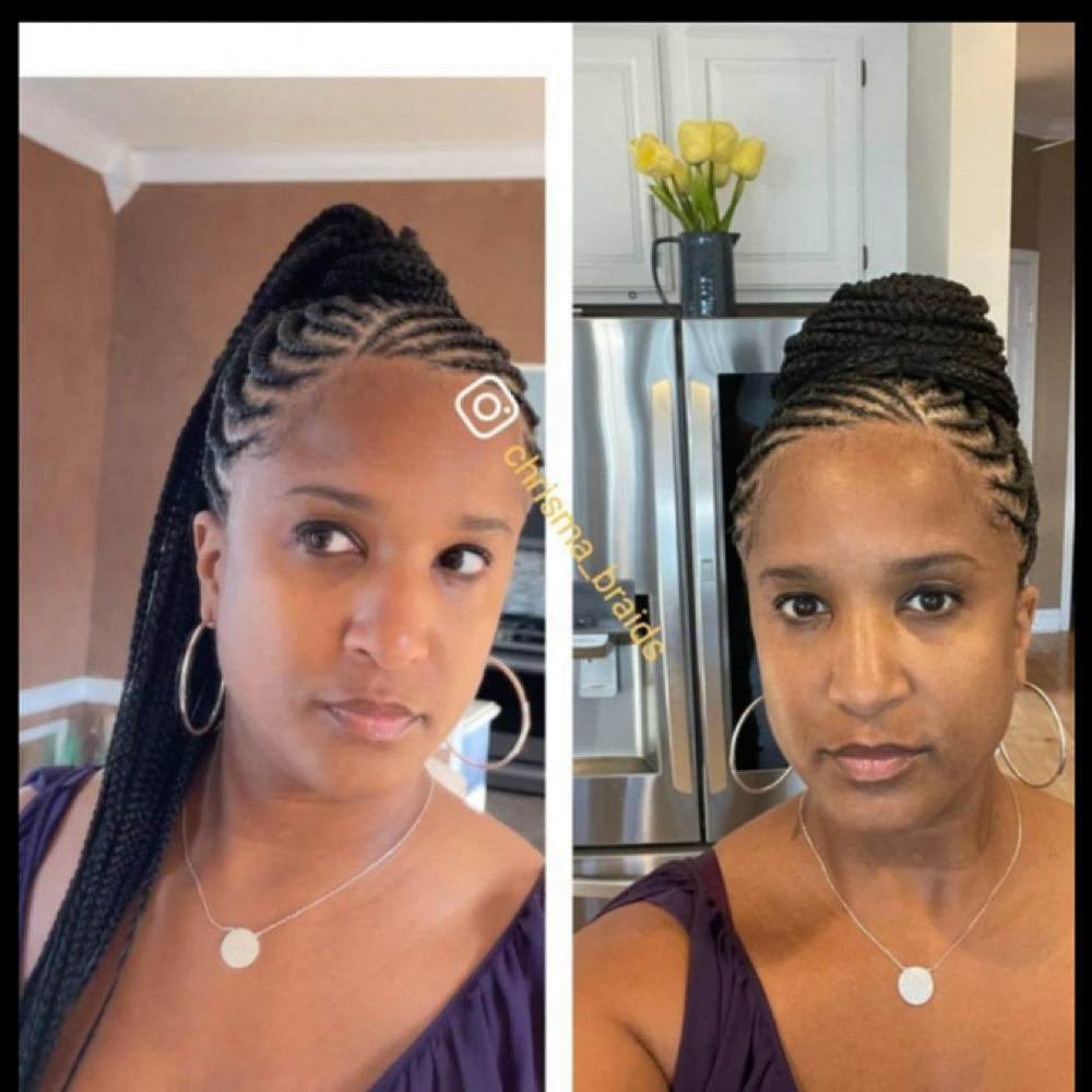 Medium Pony Midback at Chrisma Braids in Irvington, NJ
