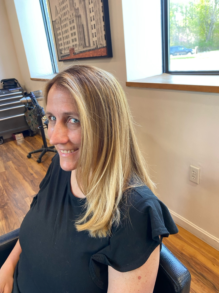 Color retouc/partial foil/haircut