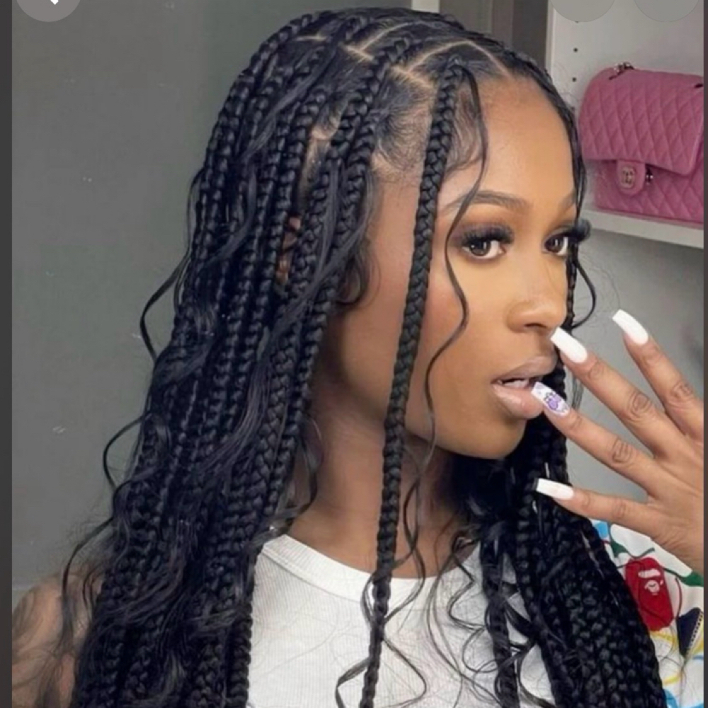 Boho Knotless Braids at Tachadam in Cypress, TX