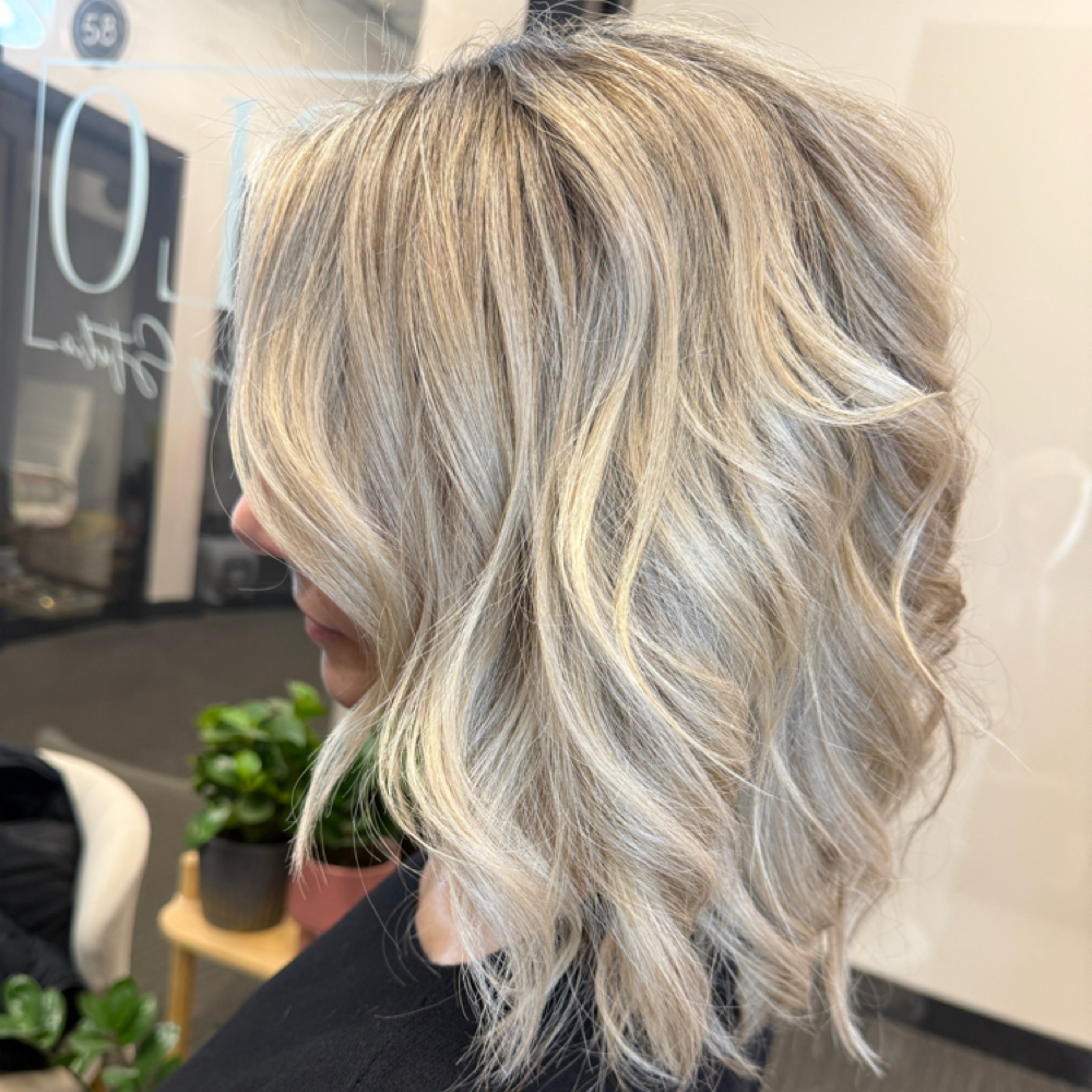 Woman Long Hair Cut at GLO BLONDING STUDIO in Marlton, NJ