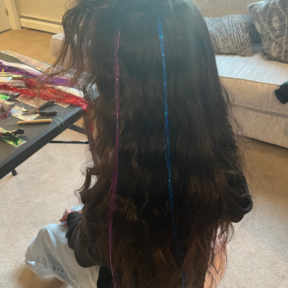 Tinsel Bundle 4 Beads at Hair by Nicole Schober in Selden, NY