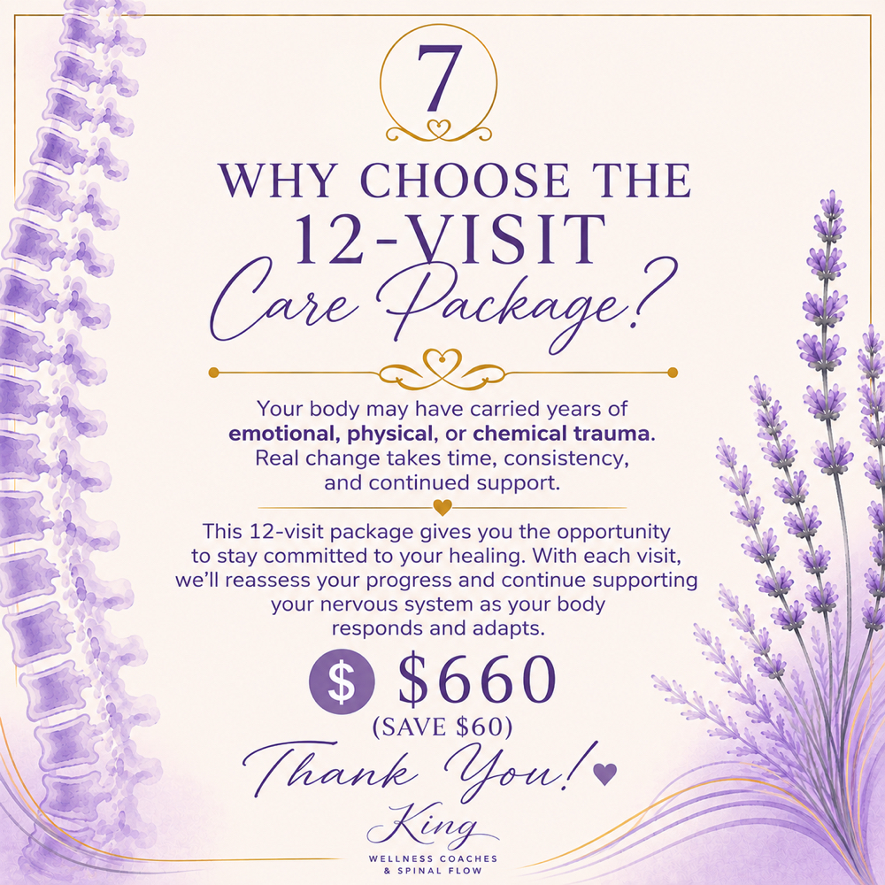 12 Visit Care Package at King Wellness Coaches and Spinal Flow in Riverside, CA