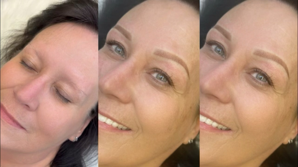 Soft ombre powder brows