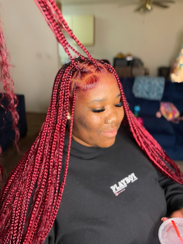 medium knotless braids