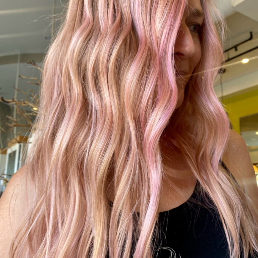 Bleach and Vivid color at Alchemy Beauty Co. in Ventura, CA