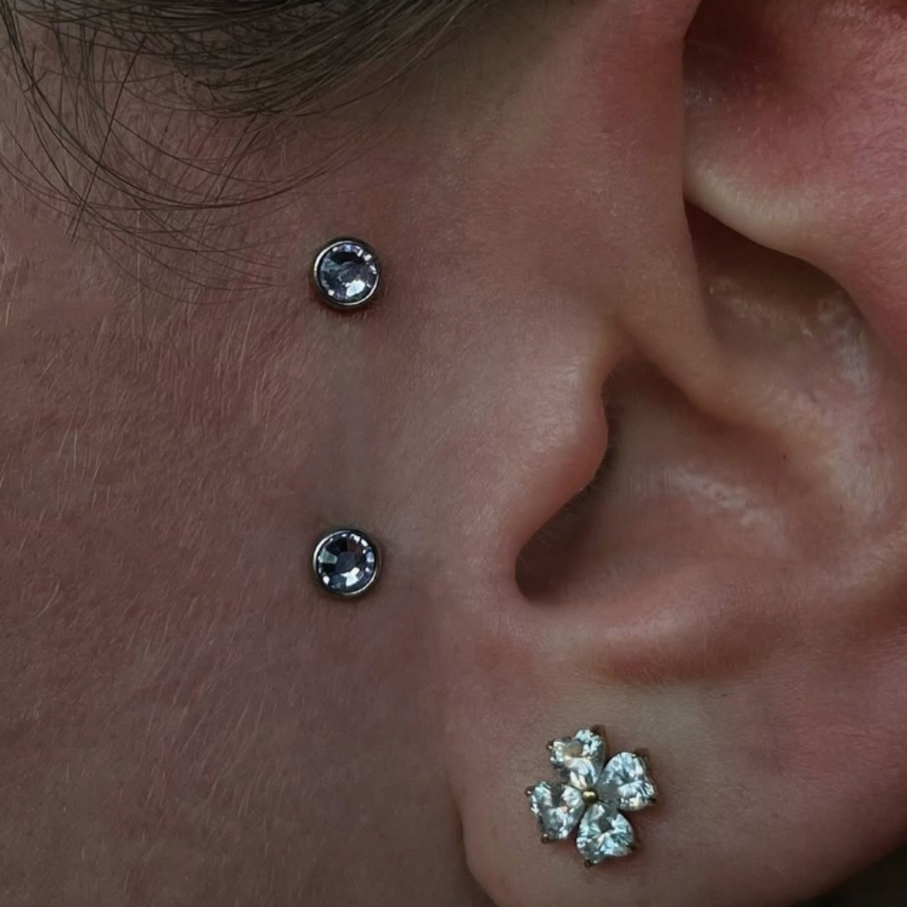Surface Tragus Piercing at The Piercing Bar in Mcallen, TX