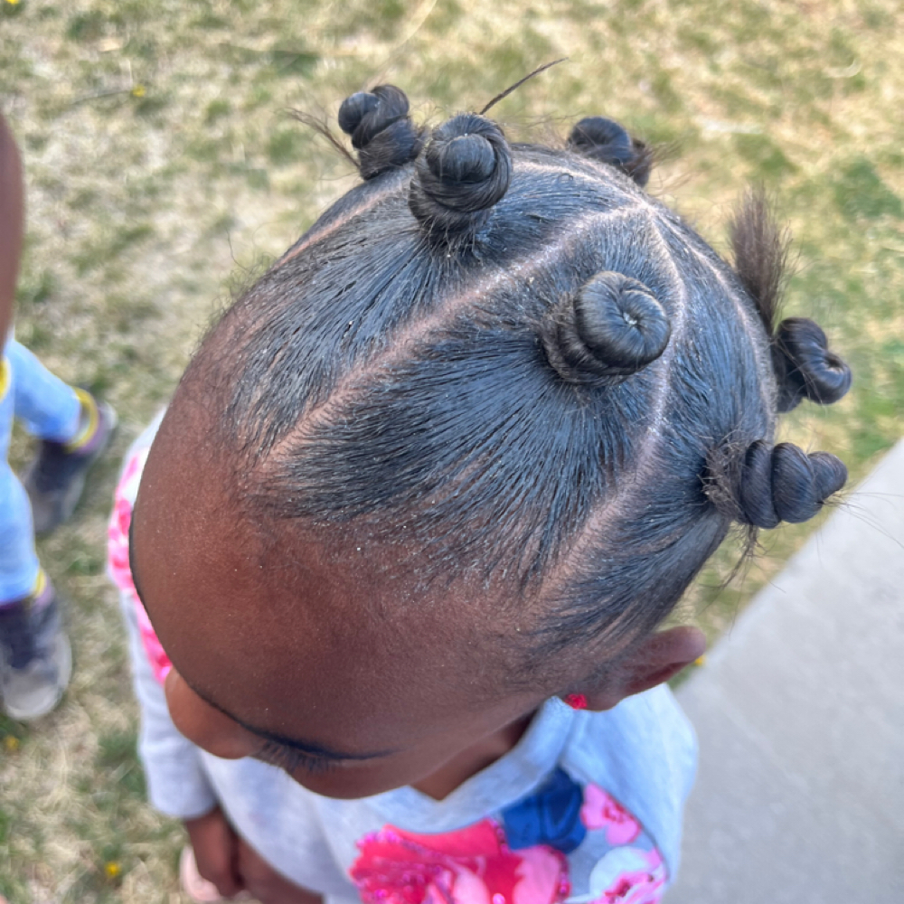 Bantu Knots at Golden Combs in Fountain, CO