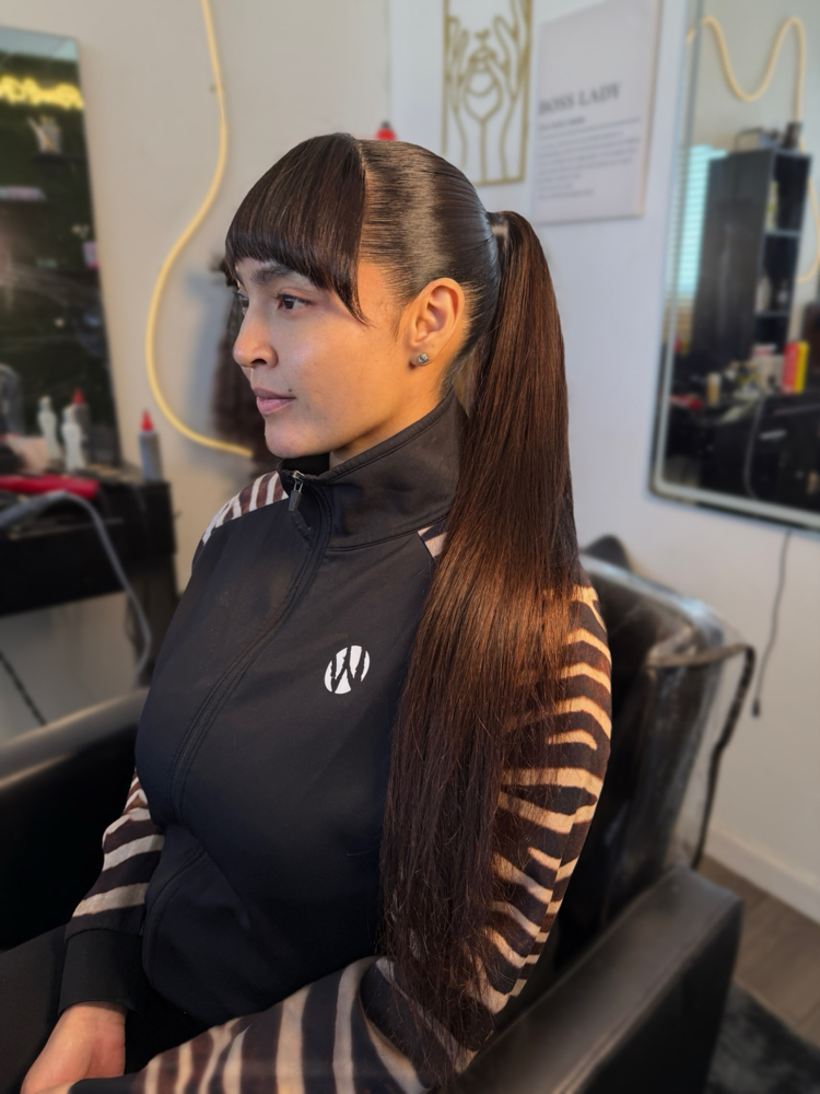 Sleek Ponytail Human Hair Included at GetCrownedByAsh in Hollywood, FL