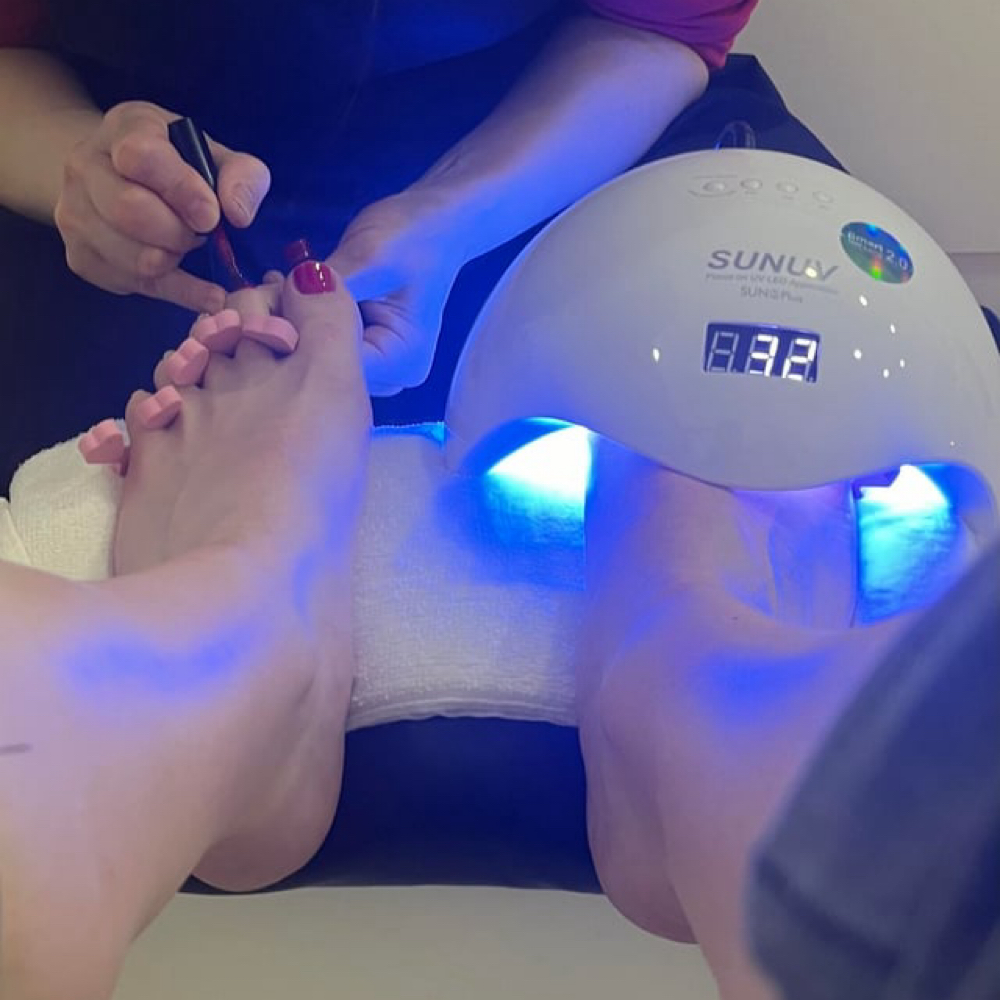 Gel Polish Pedicure at Classy Nails & Spa in Redford, MI