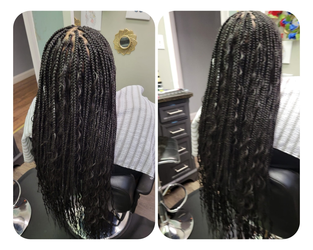 Boho Box Braids/ Bring Curly Hair