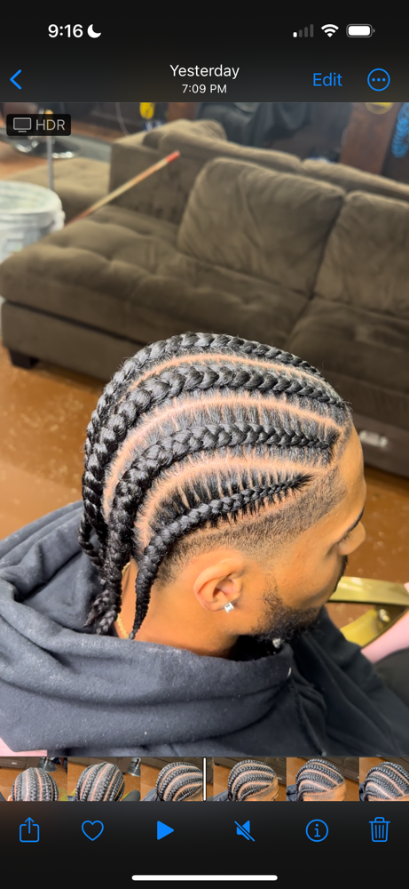 6 CORNROWS