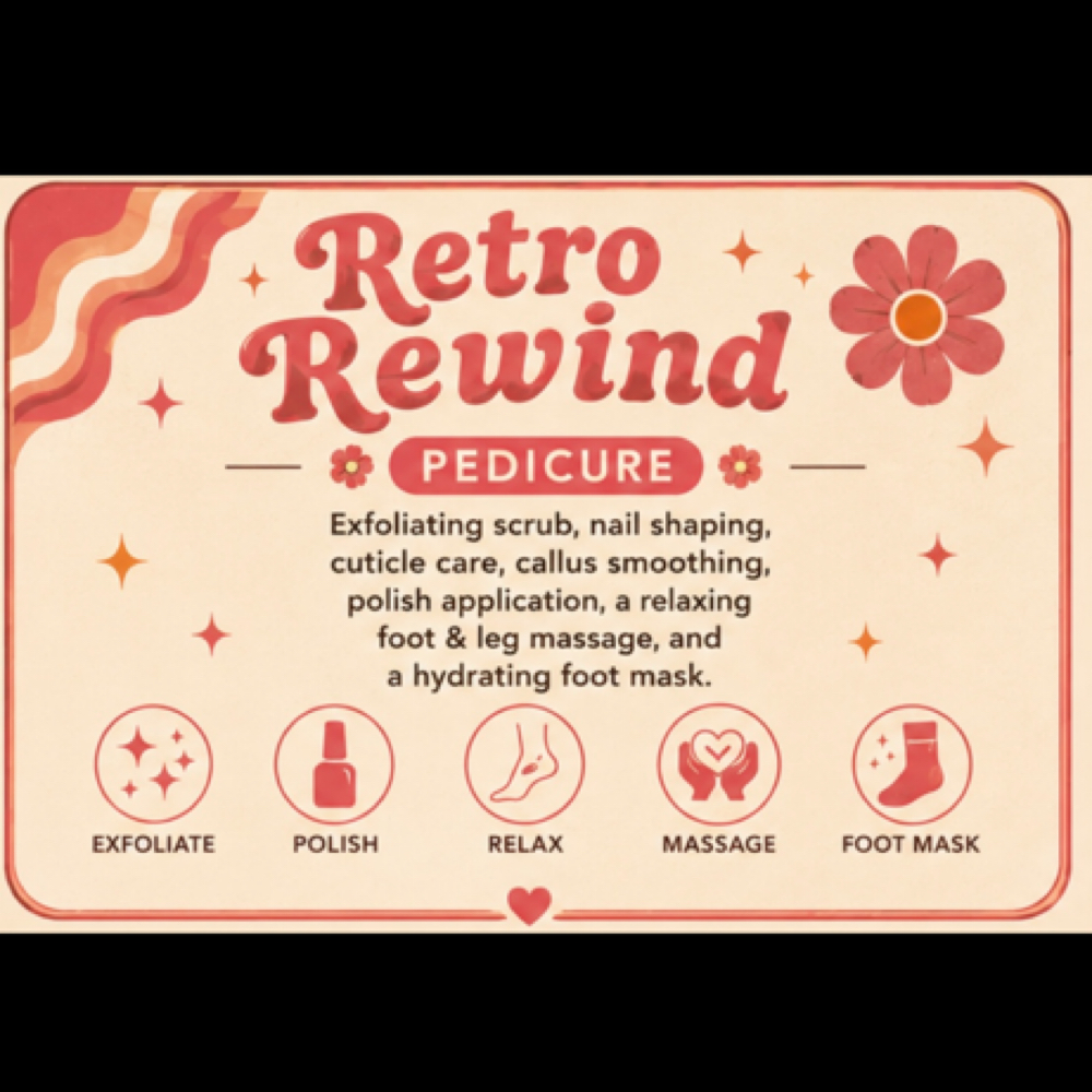 Retro Rewind Pedicure at Elevated Esthetics in Fenton, MI