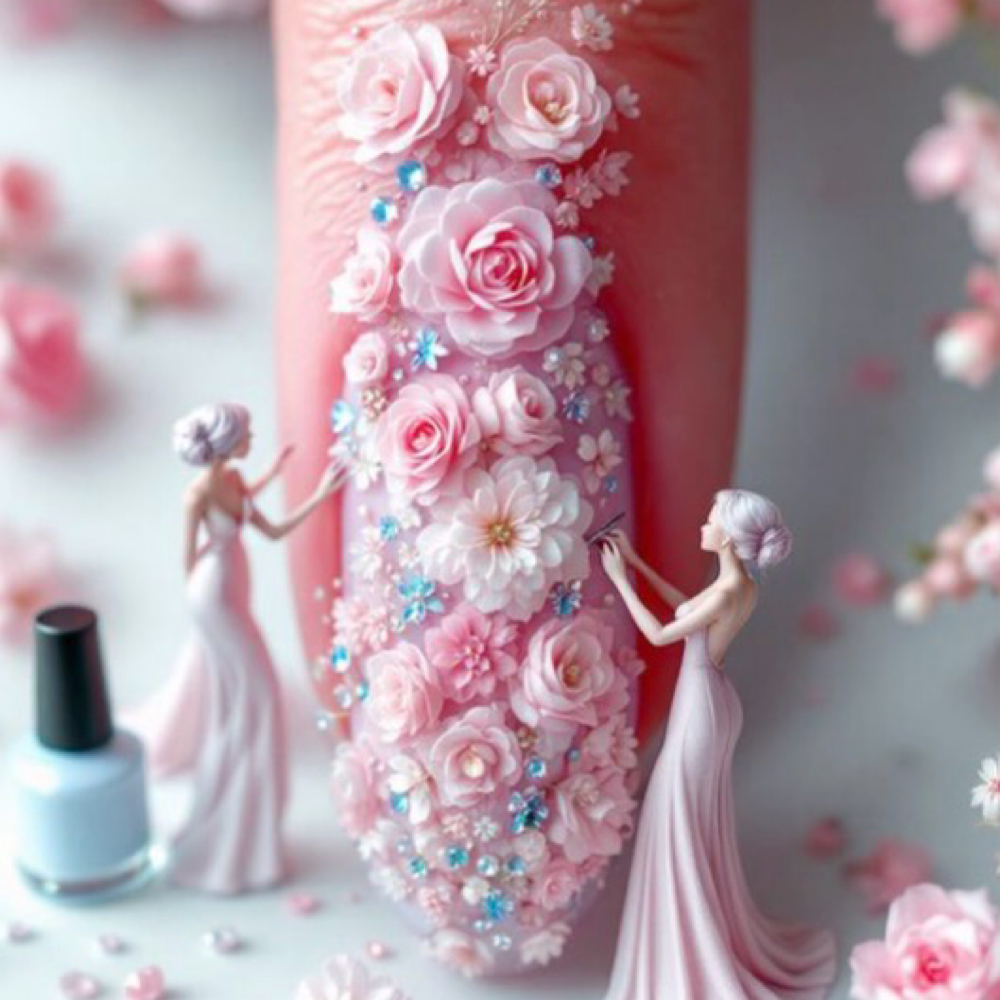 Medium-Embellished Acrylic Full Set at XOXO Beauty Spa in Weatherford, TX