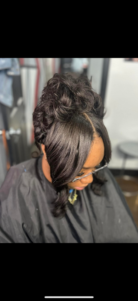 Updo Quick Weave(ponytail/bun) at Alyncia Spann in Blytheville, AR