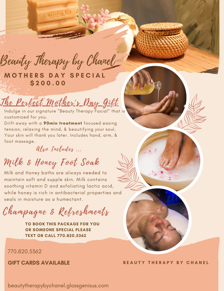 MOTHERS DAY SPECIAL at Beauty Therapy by Chanel in Tucker, GA