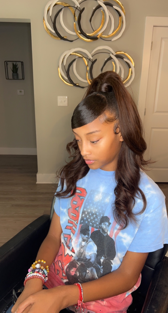 Half Up/ Half Down Quickweave at Winter Samone Hair And Makeup Artistry in Charlotte, NC