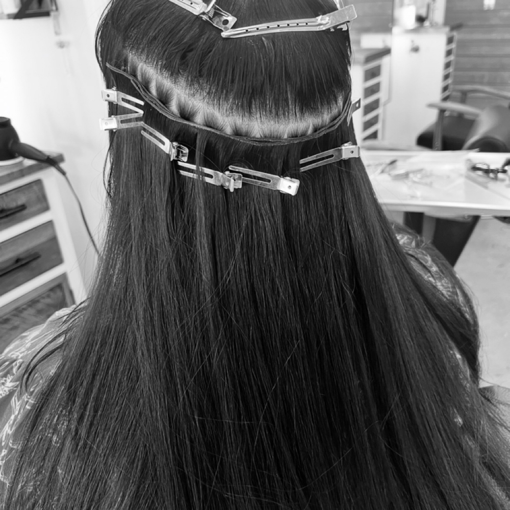 Weft Extension Install at Dahlia Salon + Spa in Evans, GA