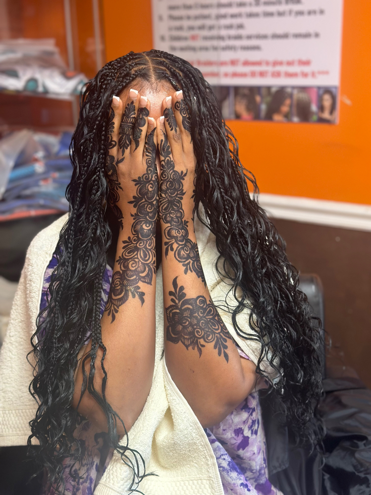 Knotless Curly Hair Included