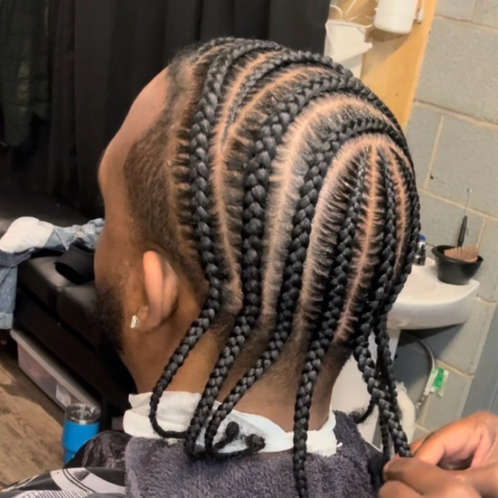 Designer Cornrows at NY 2 QC Kutz in Charlotte, NC