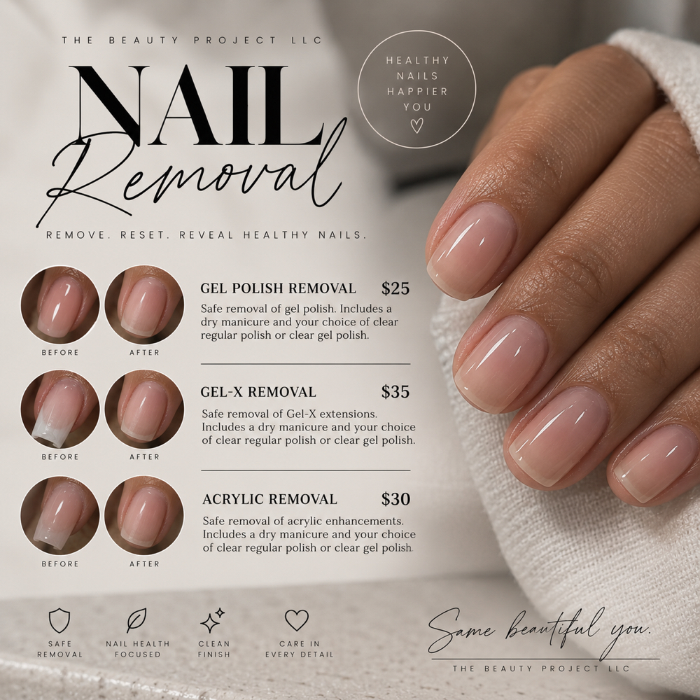Nail Enhancement Removal at The beauty project LLC in San Antonio, Texas, TX