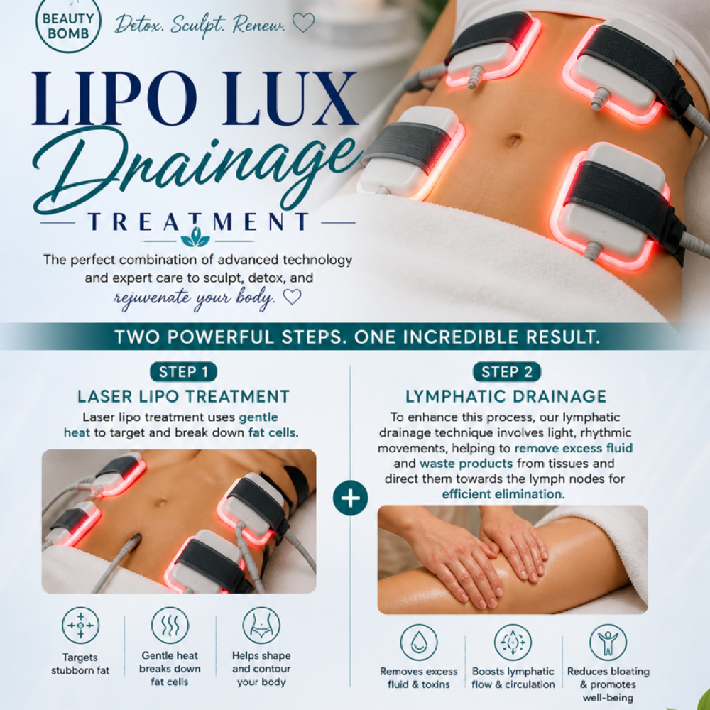 LipoLux Drainage Treatment at Beauty Bomb Spa in Lawton, OK