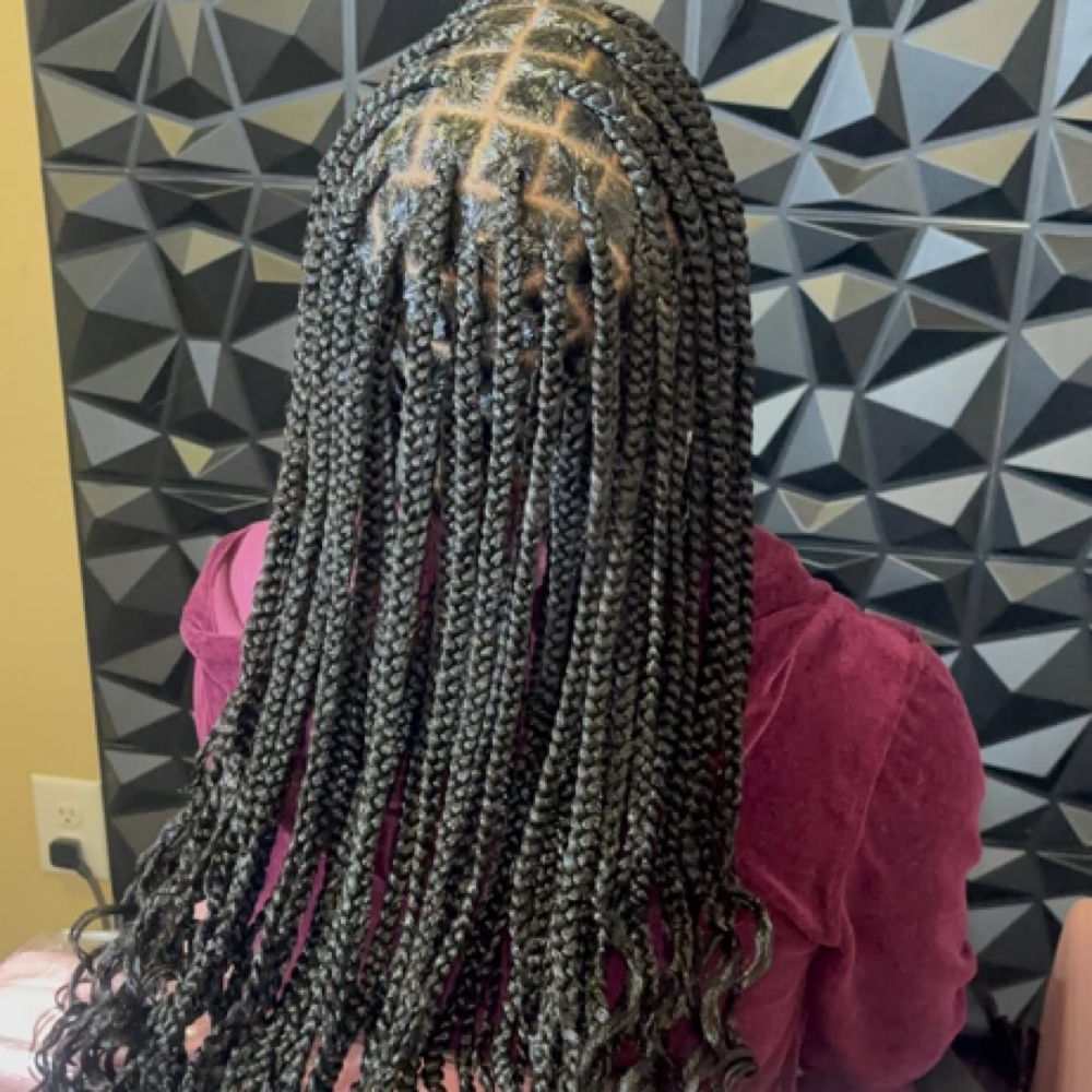 Medium Knotless Braids at Styles By Mk in Sherman, TX