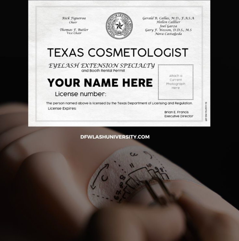 Lash Extension Specialty License