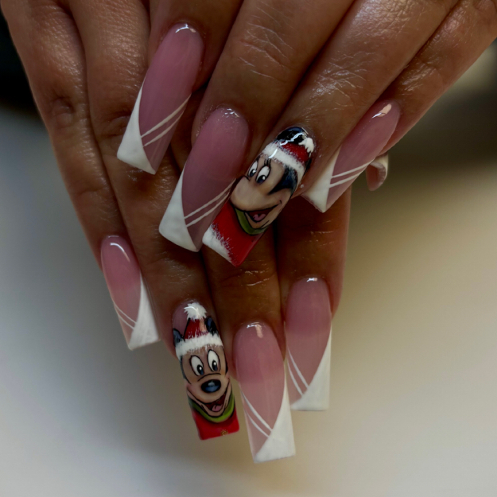 Cartoon Nail Art at Nails by Danielle D in Indianapolis, IN