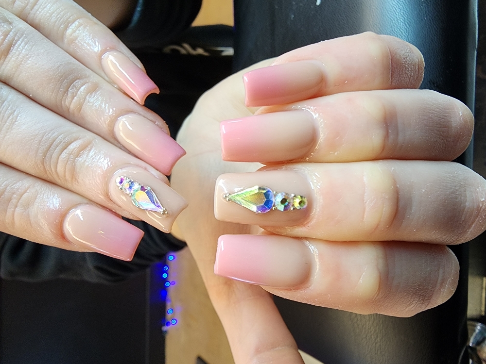 Crystal Nail Art For One Nail