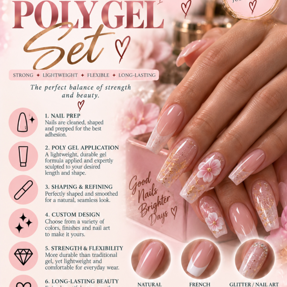 Poly Gel Full Set at Refresh Beauty Suite in Rock Hill, SC