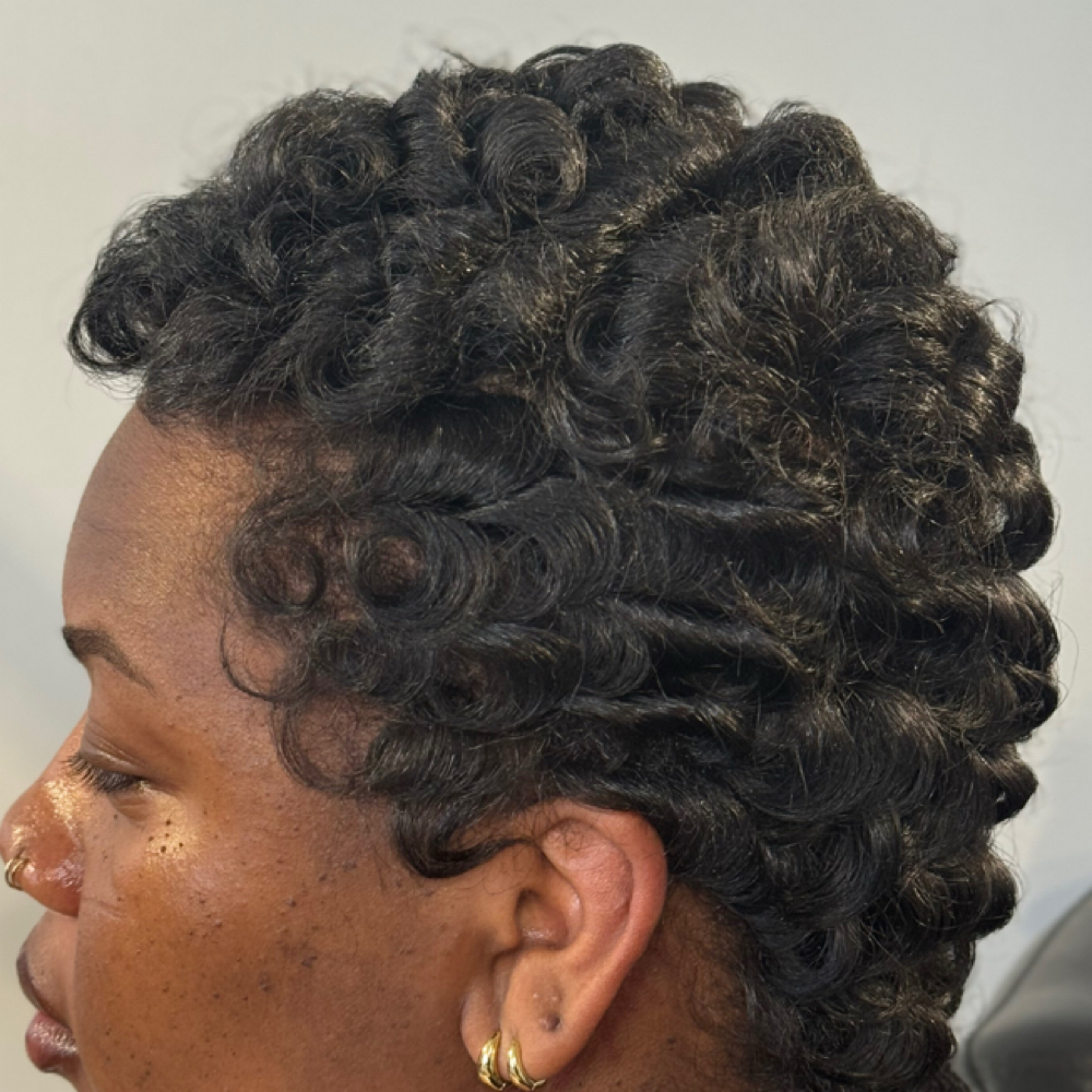 Pixie Short Hairstyle with shampoo at Mary Tieko in Westerville, OH