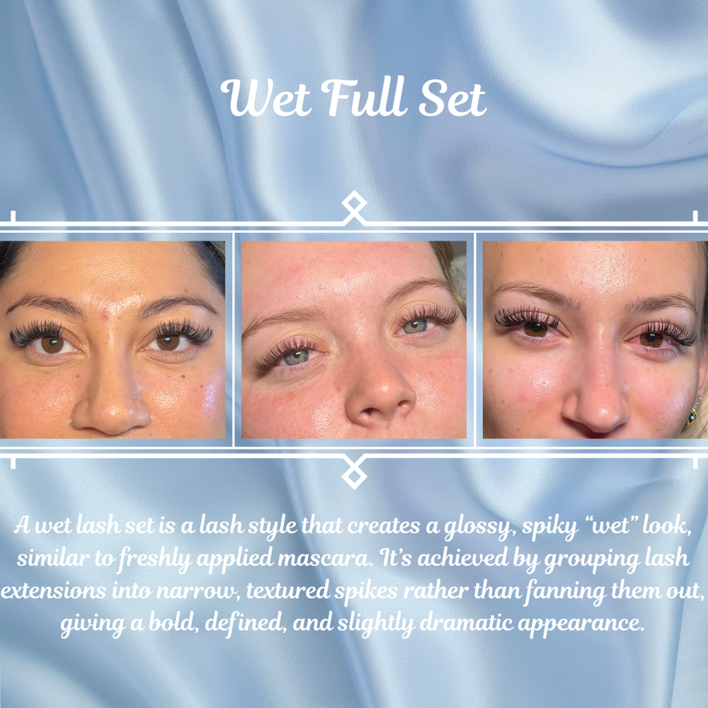 Wet Lash Full set at Lash w Nikki in Clovis, CA
