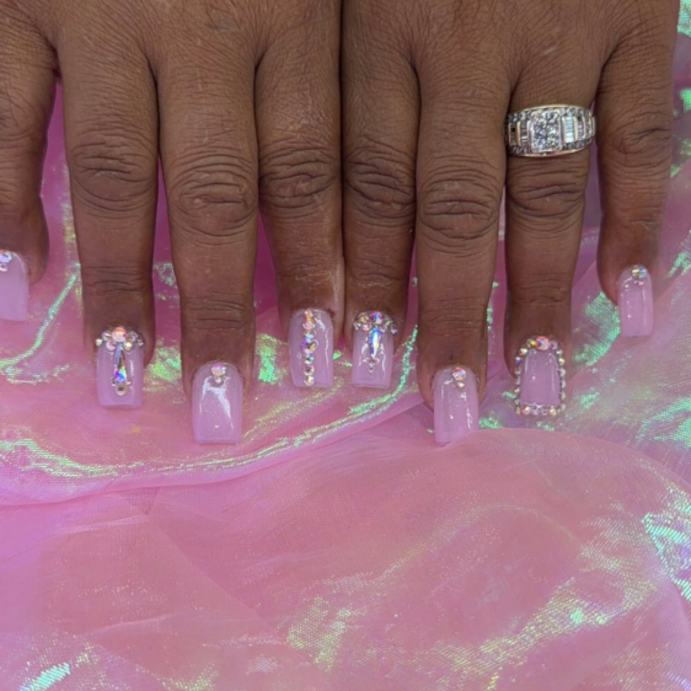 💖 Soft Glam Set at Jazzyliciouz Nailz in Baltimore, MD