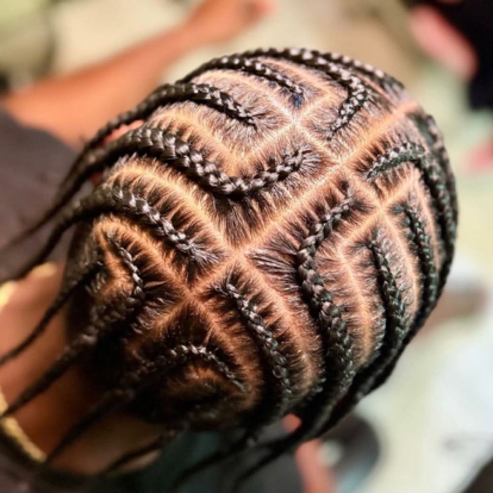 Mens Stitch Braids (Freestyle) at Eryka’s Hair Couture in Midlothian, IL