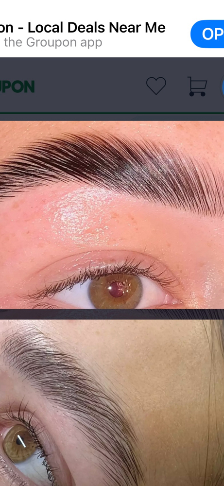 Brow Lamination With Color And Wax
