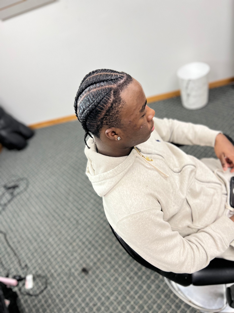 Men 2 Stitch Braids (natural )