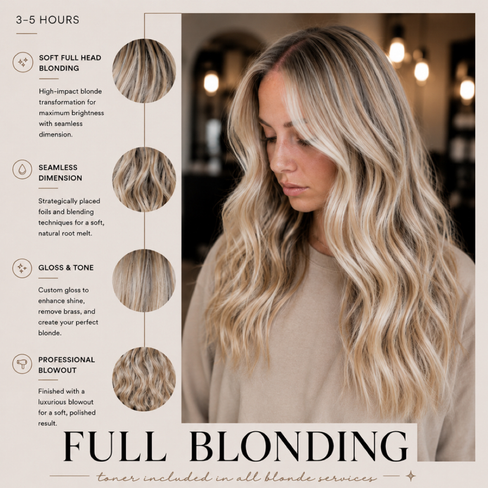 Full Blonding at Jenn Rose -Hair Artistry- in Victorville, CA