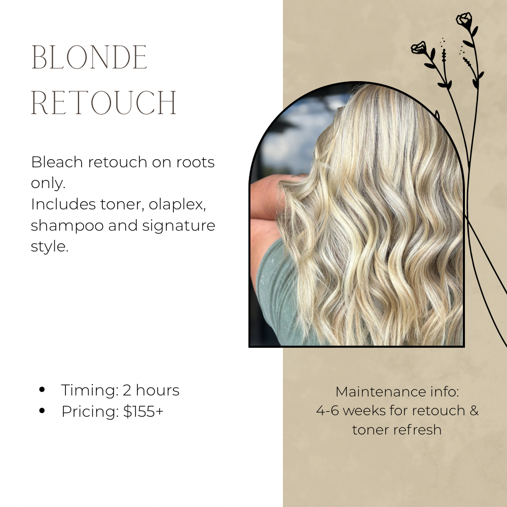 Blonde Retouch at Carley’s Color Lounge in Fort Worth, TX