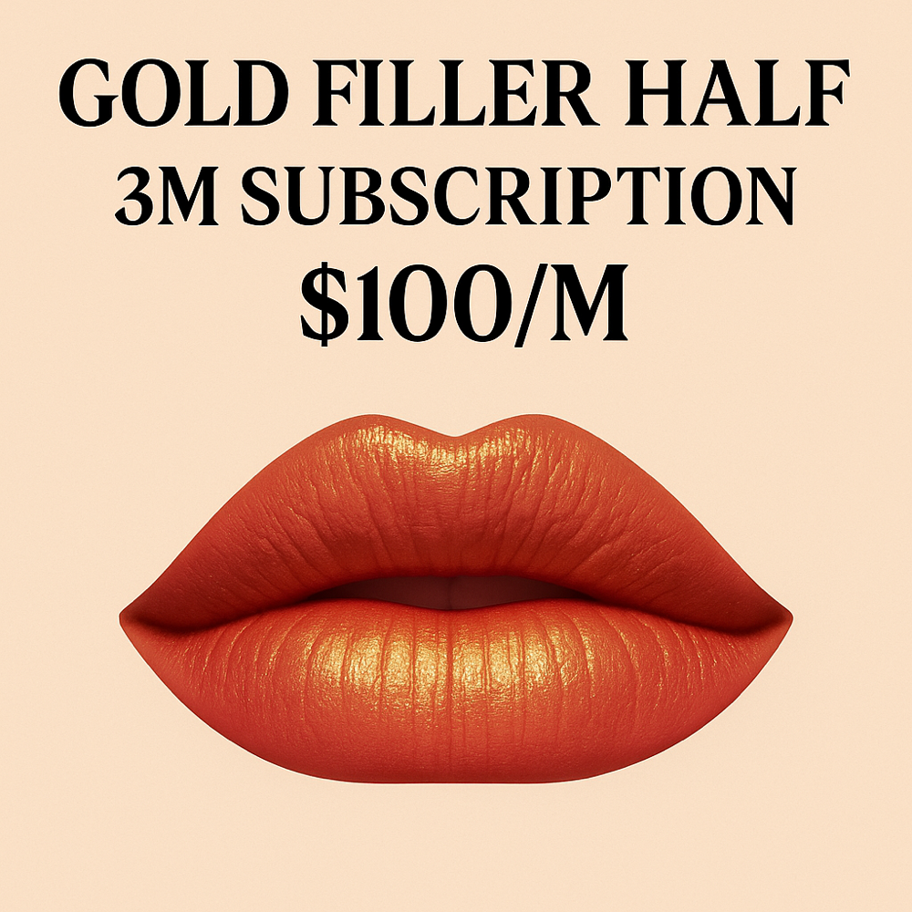 GOLD FILLER HALF- 3M SUBSCRIPTION at BeautyHolic Aesthetics LLC in Lubbock, TX