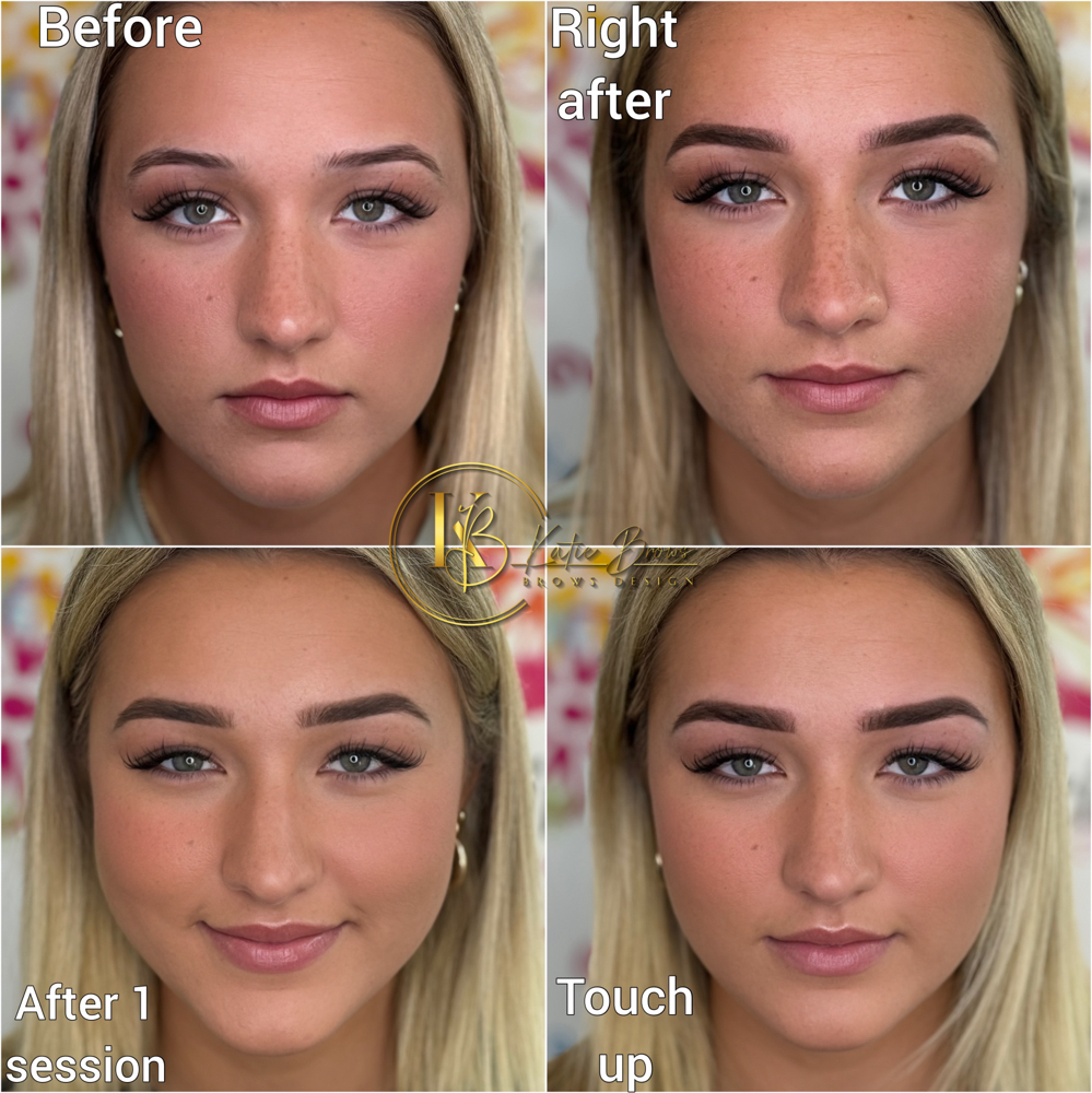 Ombré Powder Brows New Set at Katie Brows and Cosmetic Tattoo in Monroe, CT